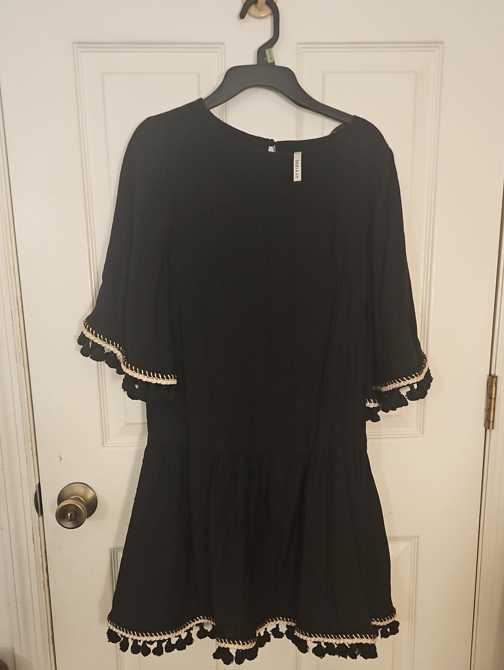 Indikah by Angel Biba Black Boho Fringe Dress